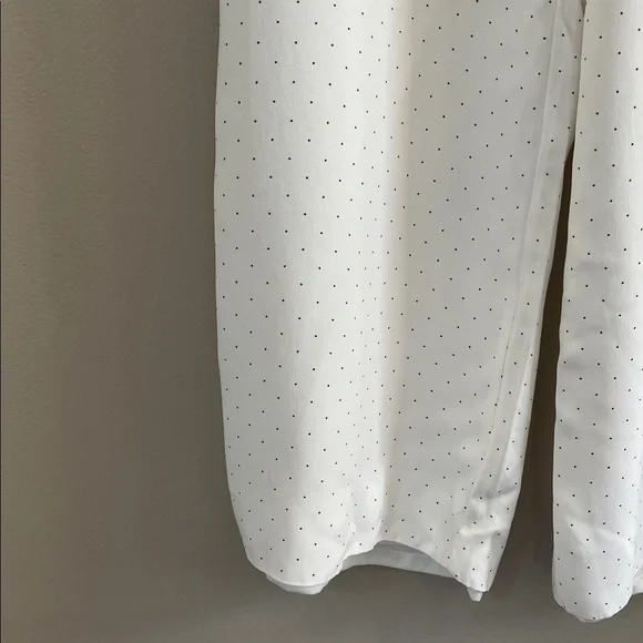 Alexis Lincoln Bow Jumpsuit in white with Polka Dot print Size medium